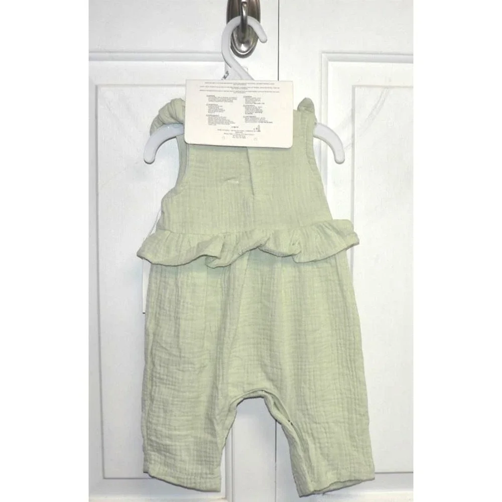 Rachel Zoe Baby‎ 3 Piece Set Jumpsuit Headband UV Sunglasses in Green 0-3Mths